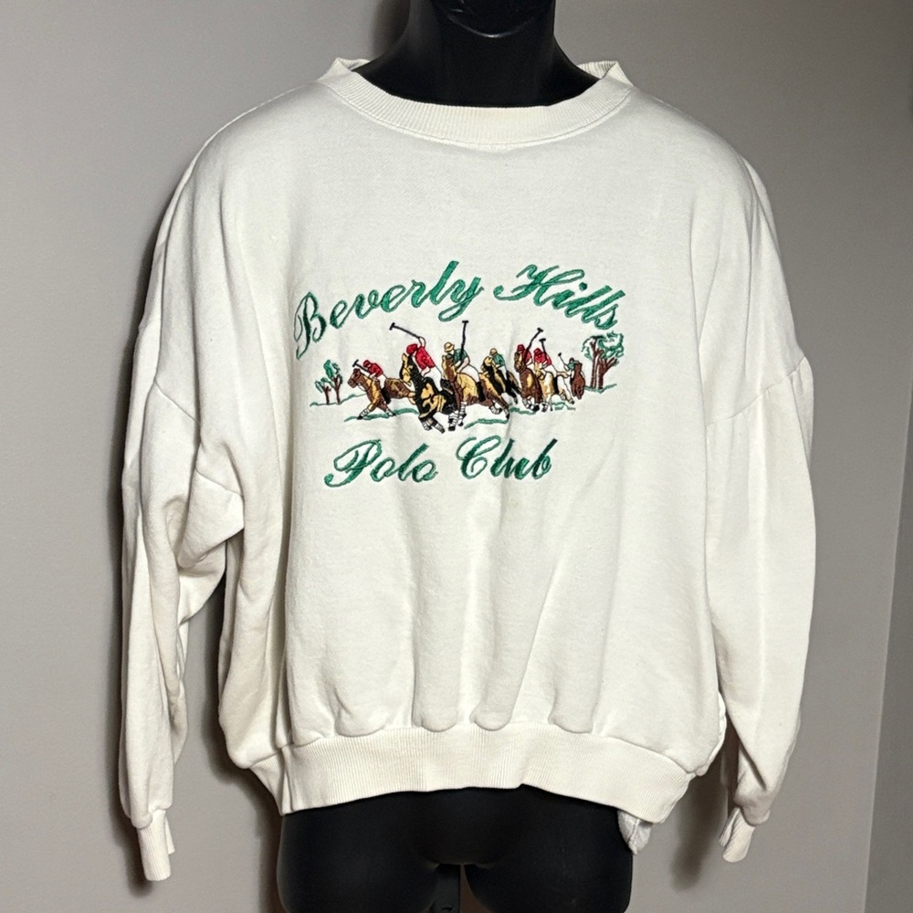 VINTAGE Beverly Hills Polo Club XL Crewneck Sweatshirt Embroidered
